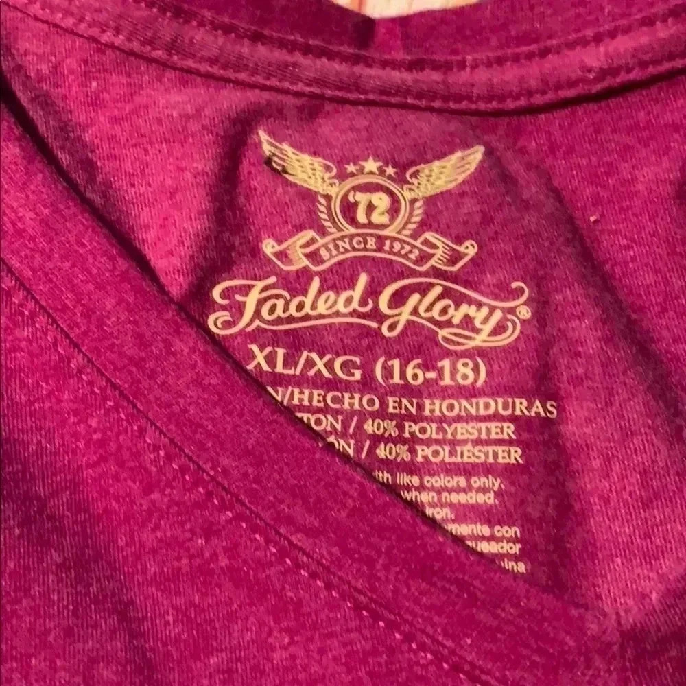 Faded Glory Pink Womenโs long sleeve shirt size XL - Picture 3 of 5